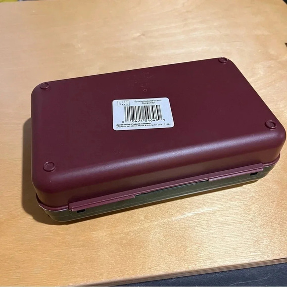 Spacemaker Vtg 1990's Forest Burgundy Hard Pencil Box School Art Pencil Case - Picture 2 of 7